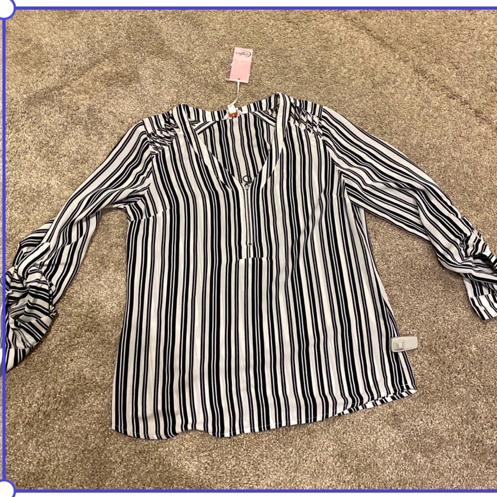 Candies blouse
Shirt given to me has safety on it